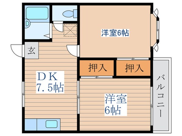 フラワ－ハイツの物件間取画像